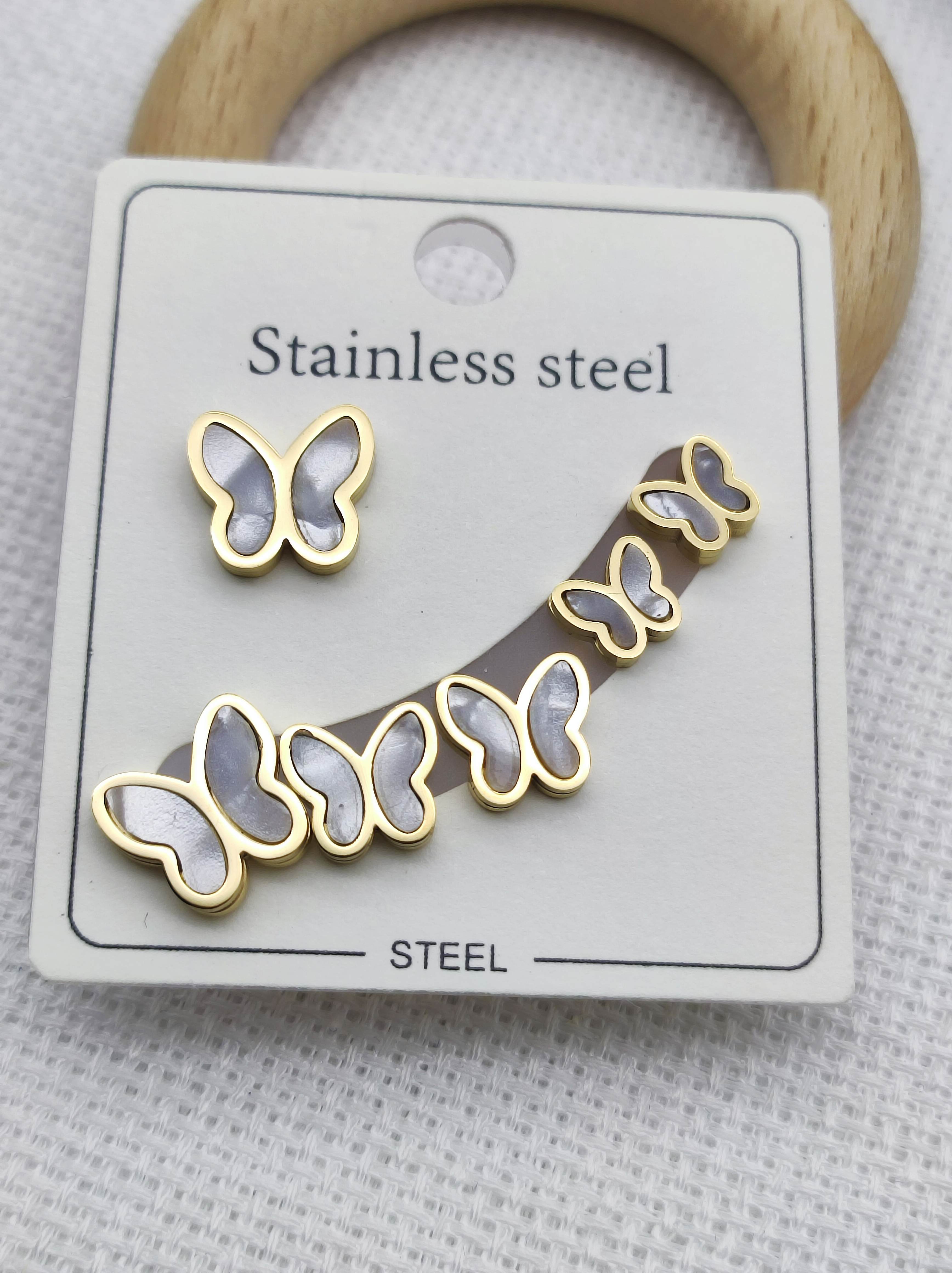 Stainless%20Steel%20Kelebek%20Çoklu%20Çelik%20Küpe