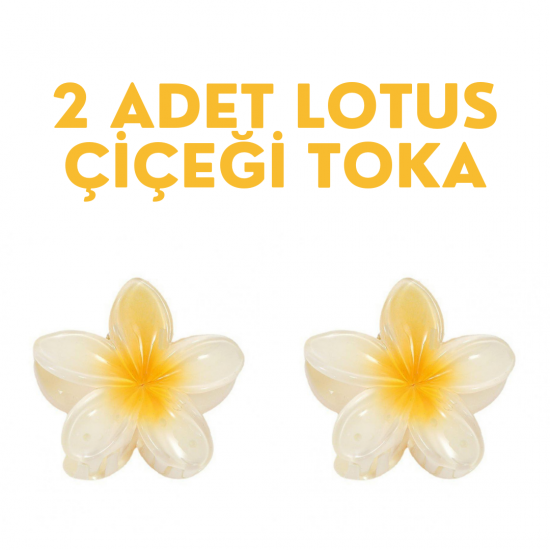 2 li Sarı Lotus Çiçeği Toka