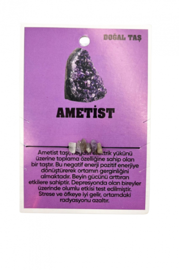 Ametist Doğaltaş Bileklik 