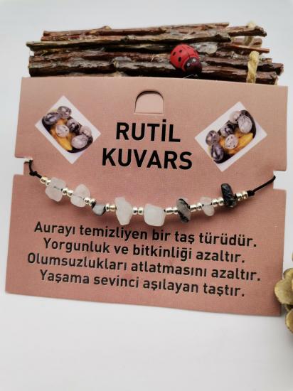 DOĞALTAŞ RUTİL KUARS BİLEKLİK